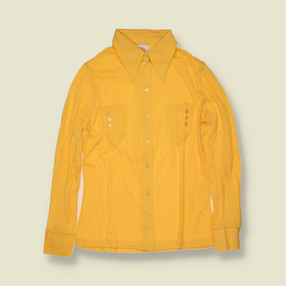 1970s | TGL | Deadstock Cotton Blouse | Yellow - 8