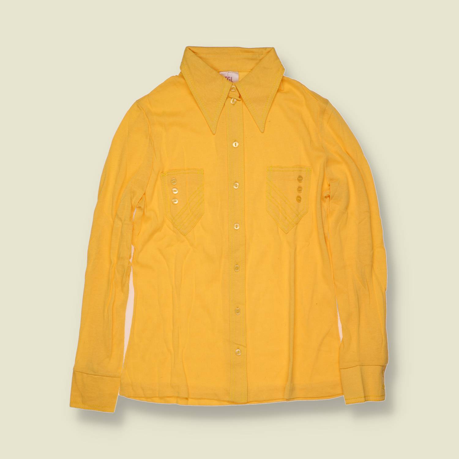 1970s | TGL | Deadstock Cotton Blouse | Yellow - 8