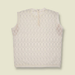 Late 1960s–1970s | Shimmer Knit Tank Top | Cream - 14