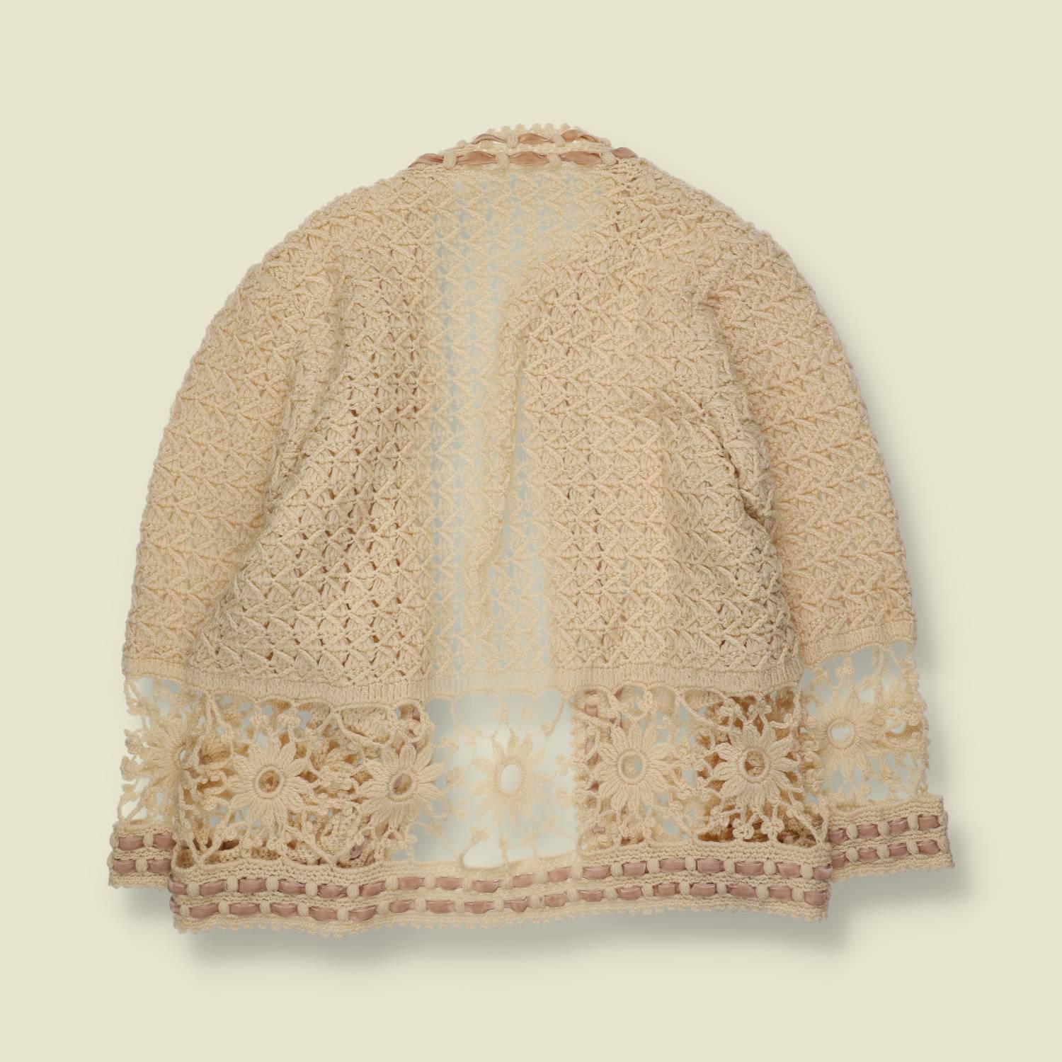 1970s | Crochet Cardigan | Cream - 12