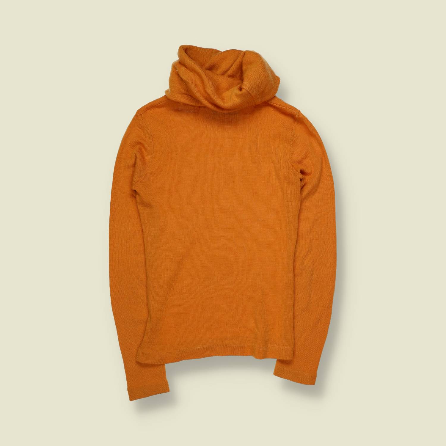 1970s | Anna Cope | Roll Neck Knit Top | Orange - S