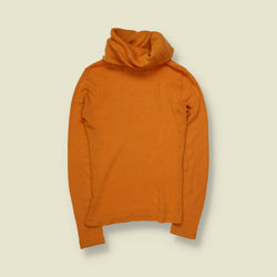 1970s | Anna Cope | Roll Neck Knit Top | Orange - S