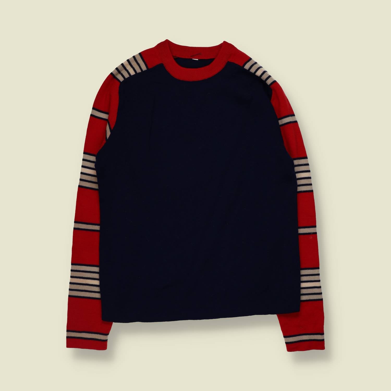 1970s | Knit Top | Navy Red - 10