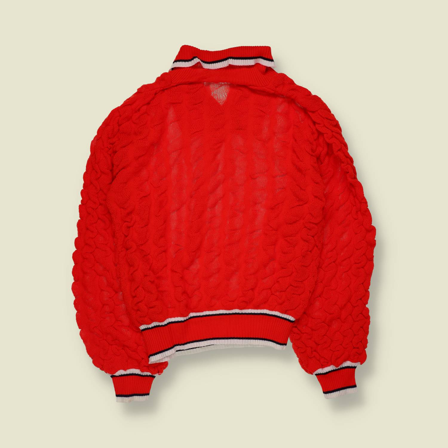 1970s | Acrylic Knit Jumper | Red - 12