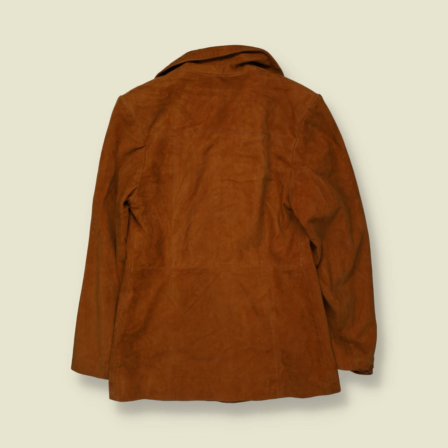 1990s | Suede Leather Coat | Tan - 8