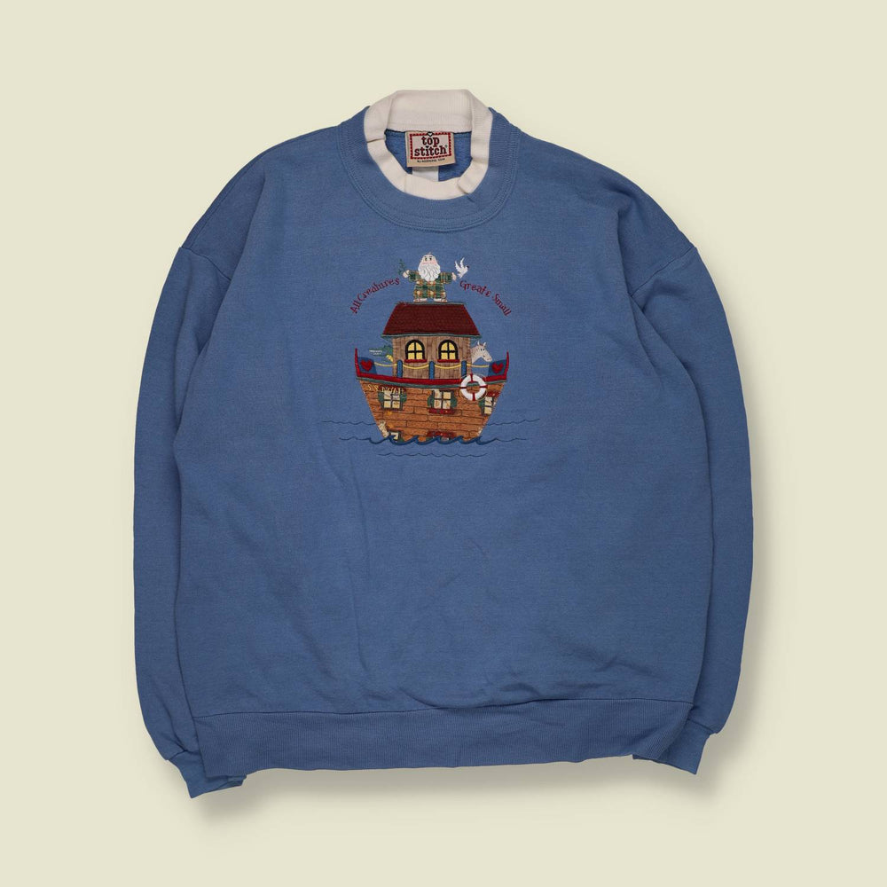 1980s | Morning Sun | Sweatshirt | Blue - One size