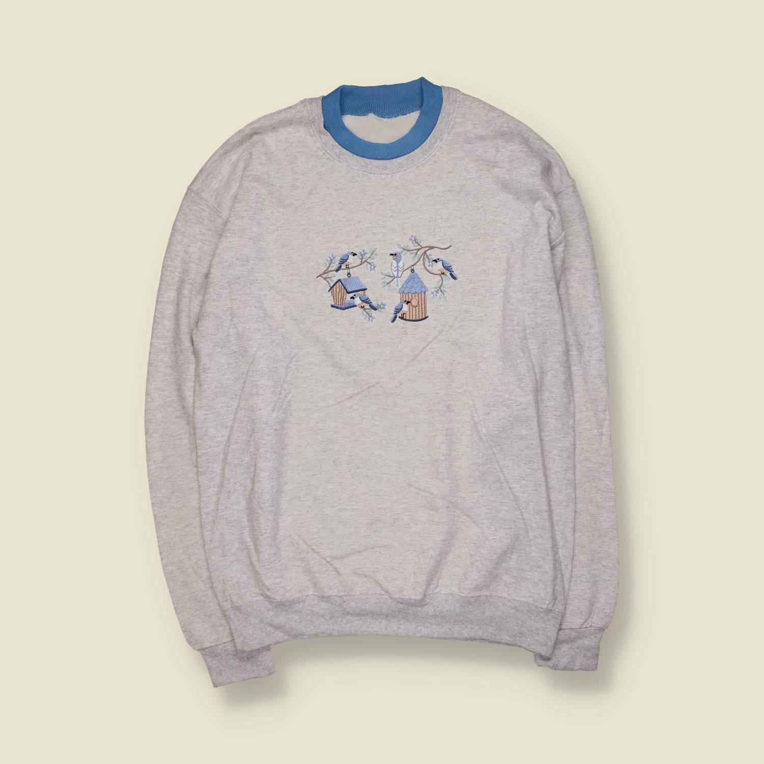 1980s | Embroidered Sweatshirt | Grey - 14