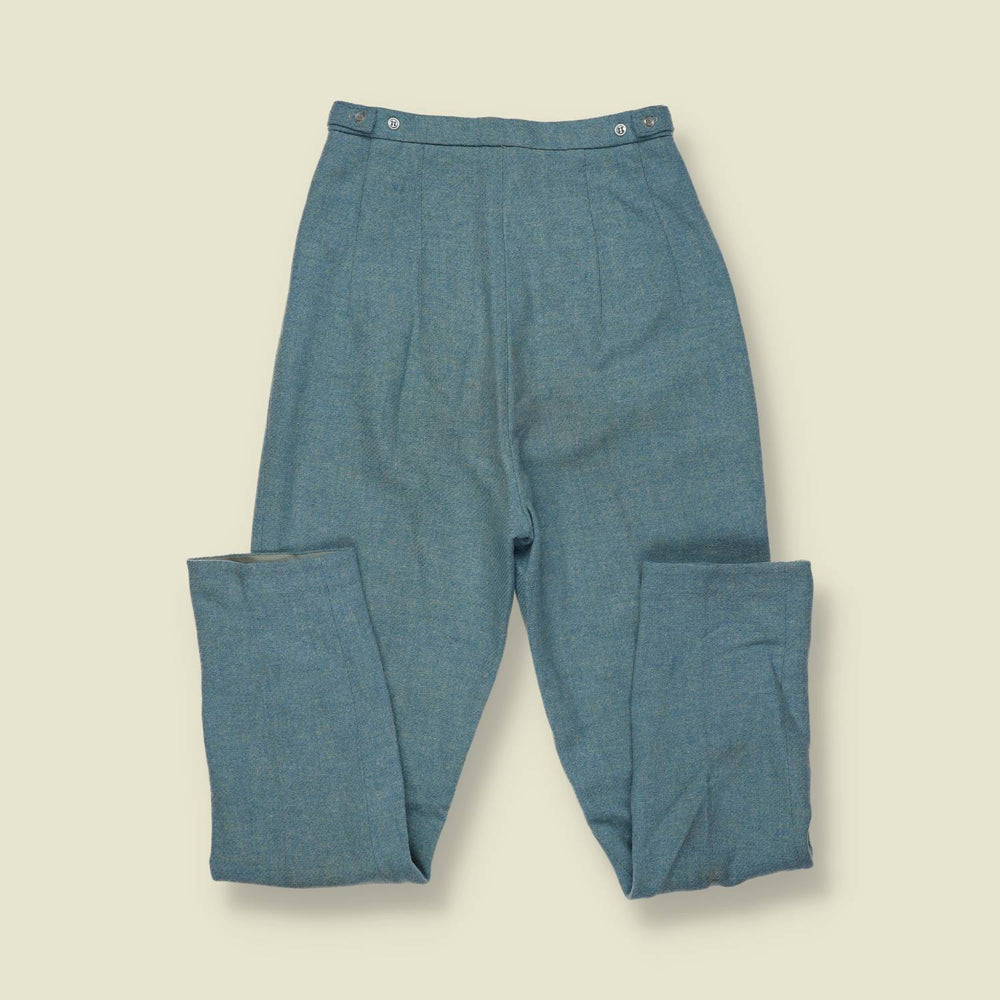 1960s | Wool Blend Trousers | Blue - w24
