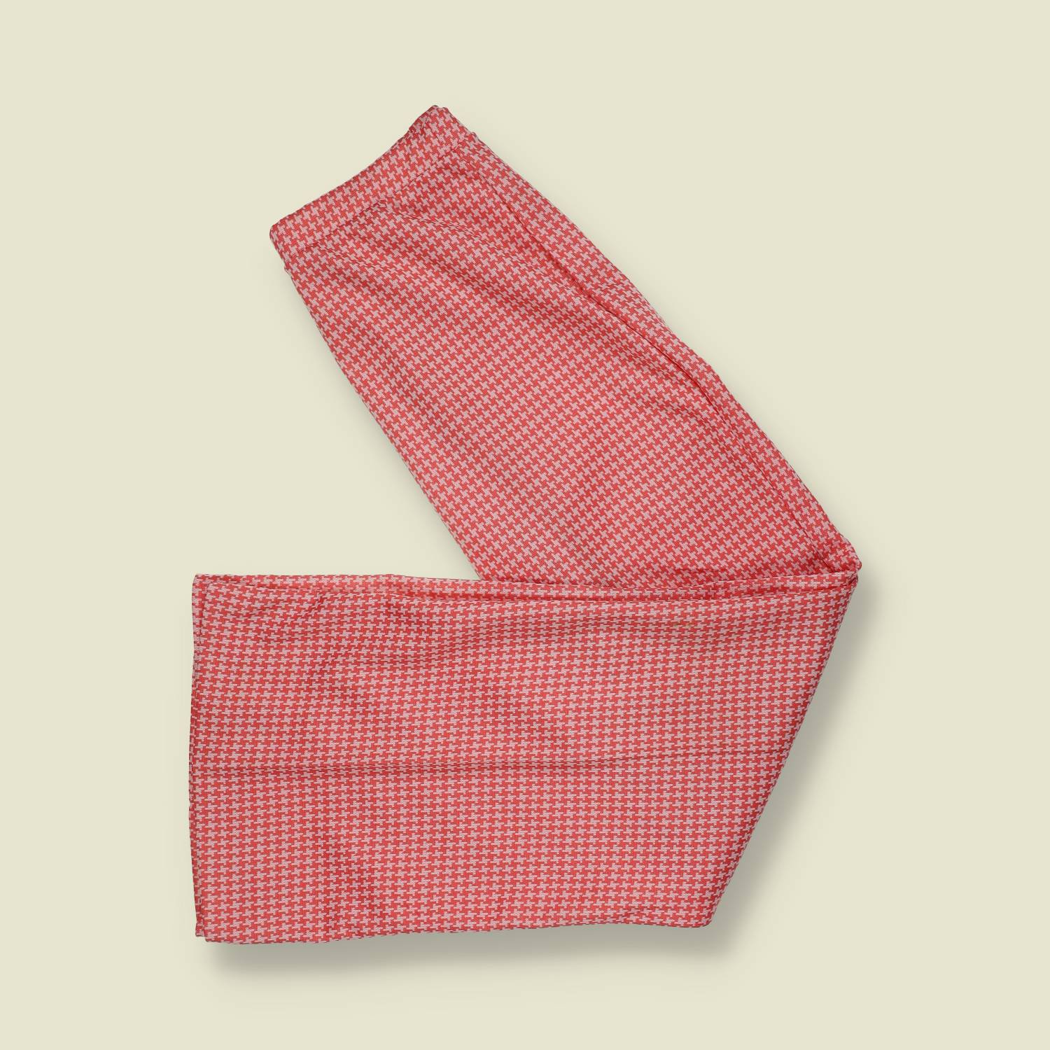 1970s | Casual Flared Trousers | Red White - w26