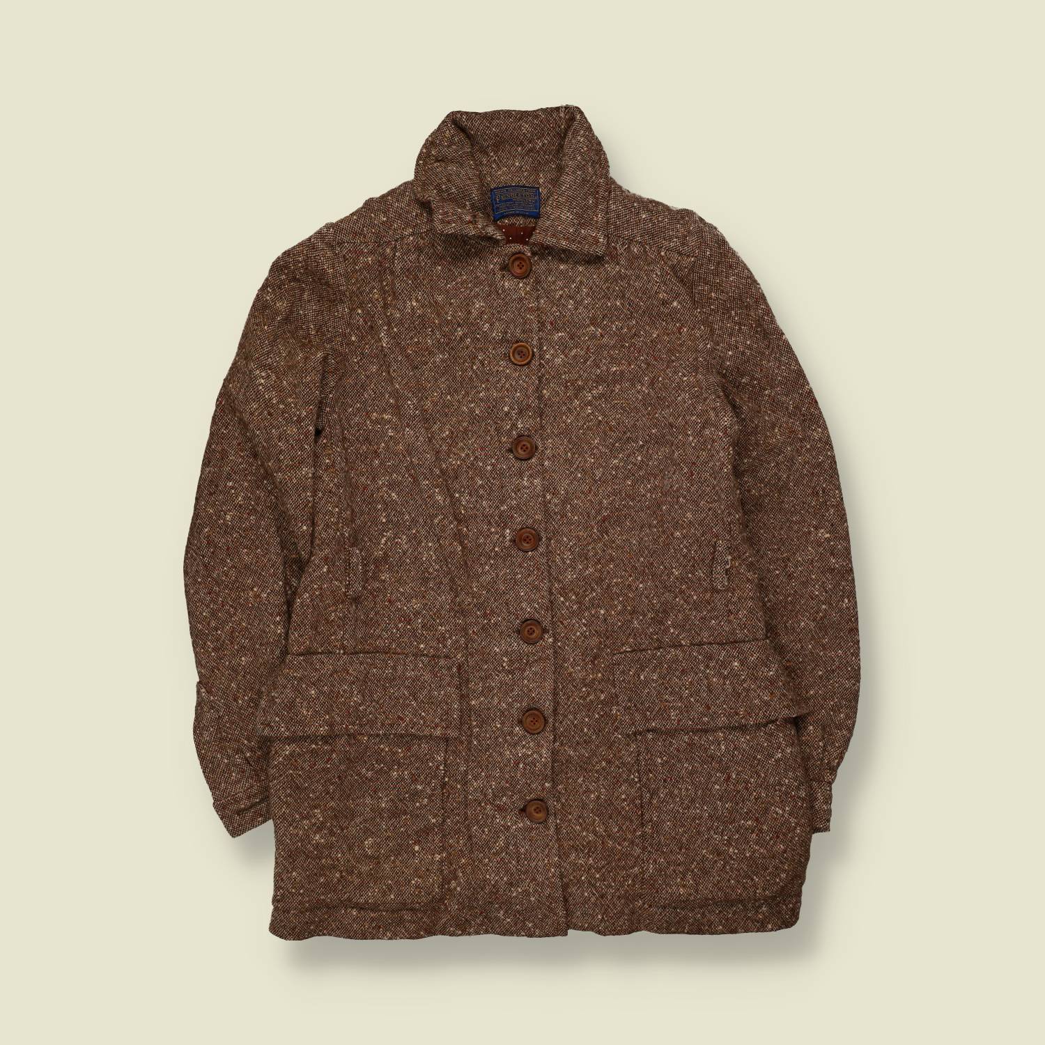 1960s | Pendleton Hand Loomed Coat | Brown Fleck - 10