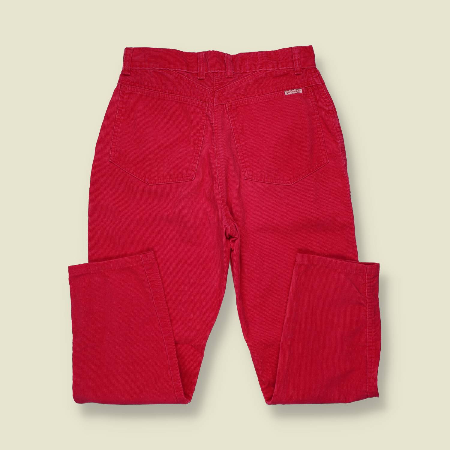 1990s | Britannia Cord Trousers | Red - w28