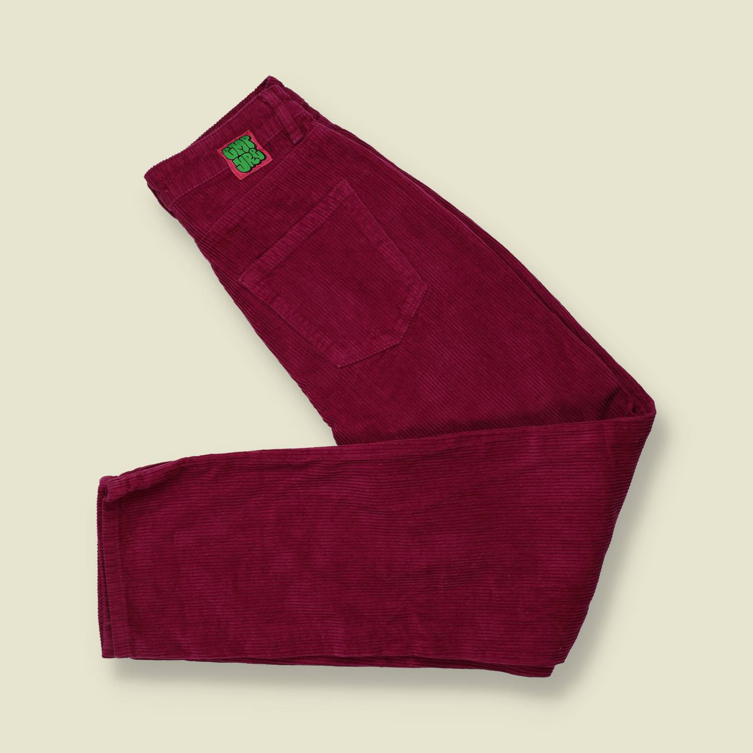 1990s | Empyre Jumbo Cord Trousers | Burgundy - w28