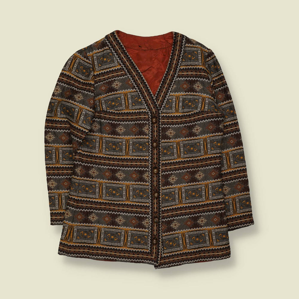 1980s | Tapestry Blazer | Geometric Print - 8