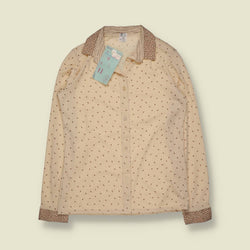 1970s | C&A Deadstock Blouse | Cream Brown - 8