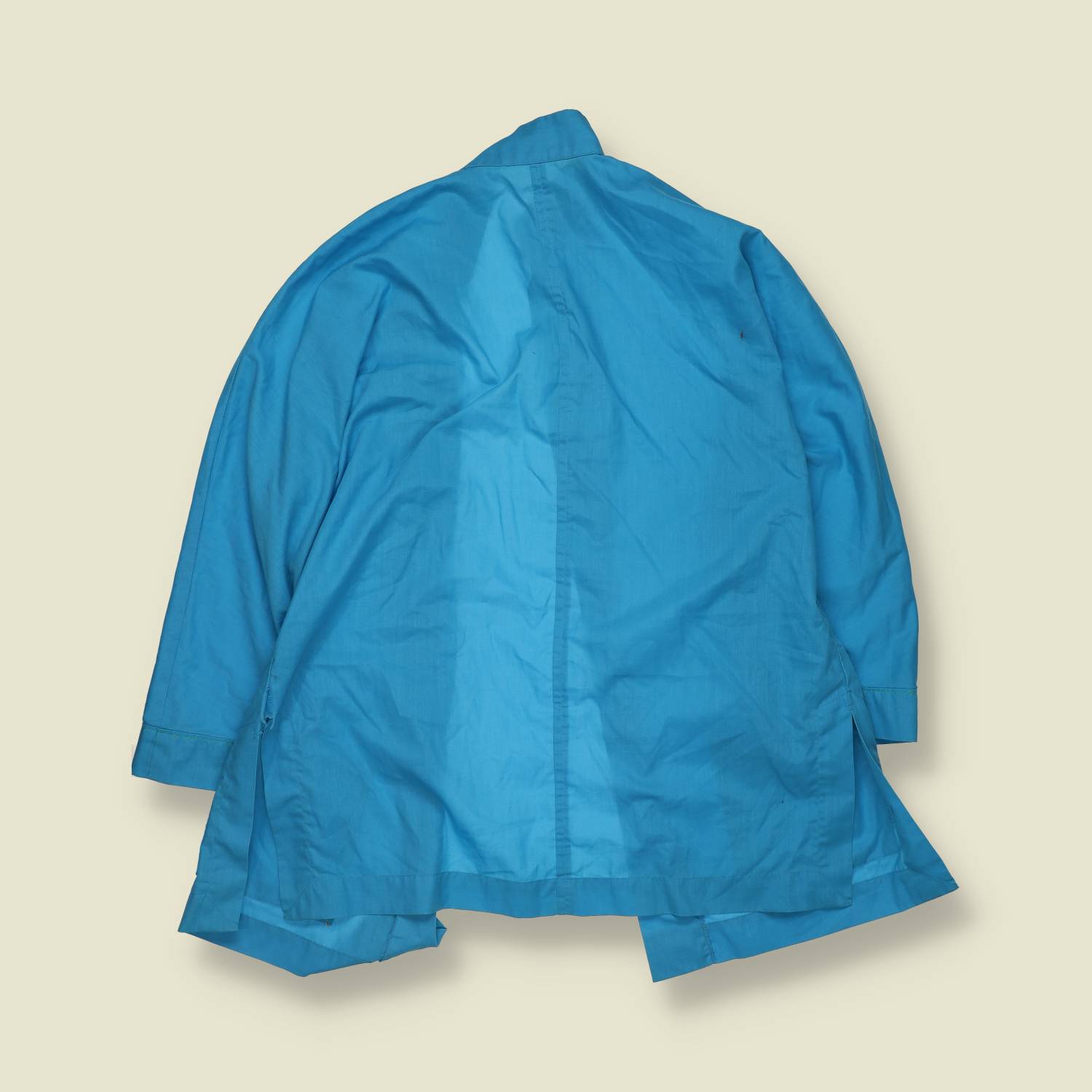 1960s–1970s | Mandarin Collar Blouse Jacket | Bright Blue - 10