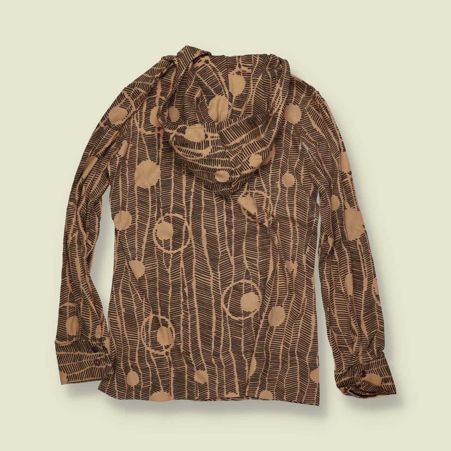 1970s | Deadstock Two-Piece Lounge Set | Brown And Beige - 10