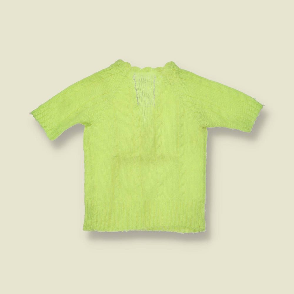 1970s | Cable Knit Top - Yellow - 2