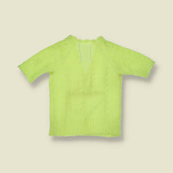 1970s | Cable Knit Top - Yellow - 2