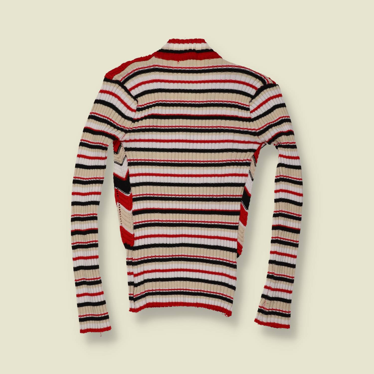 1970s | Zigzag Knit Jumper - Red - 0