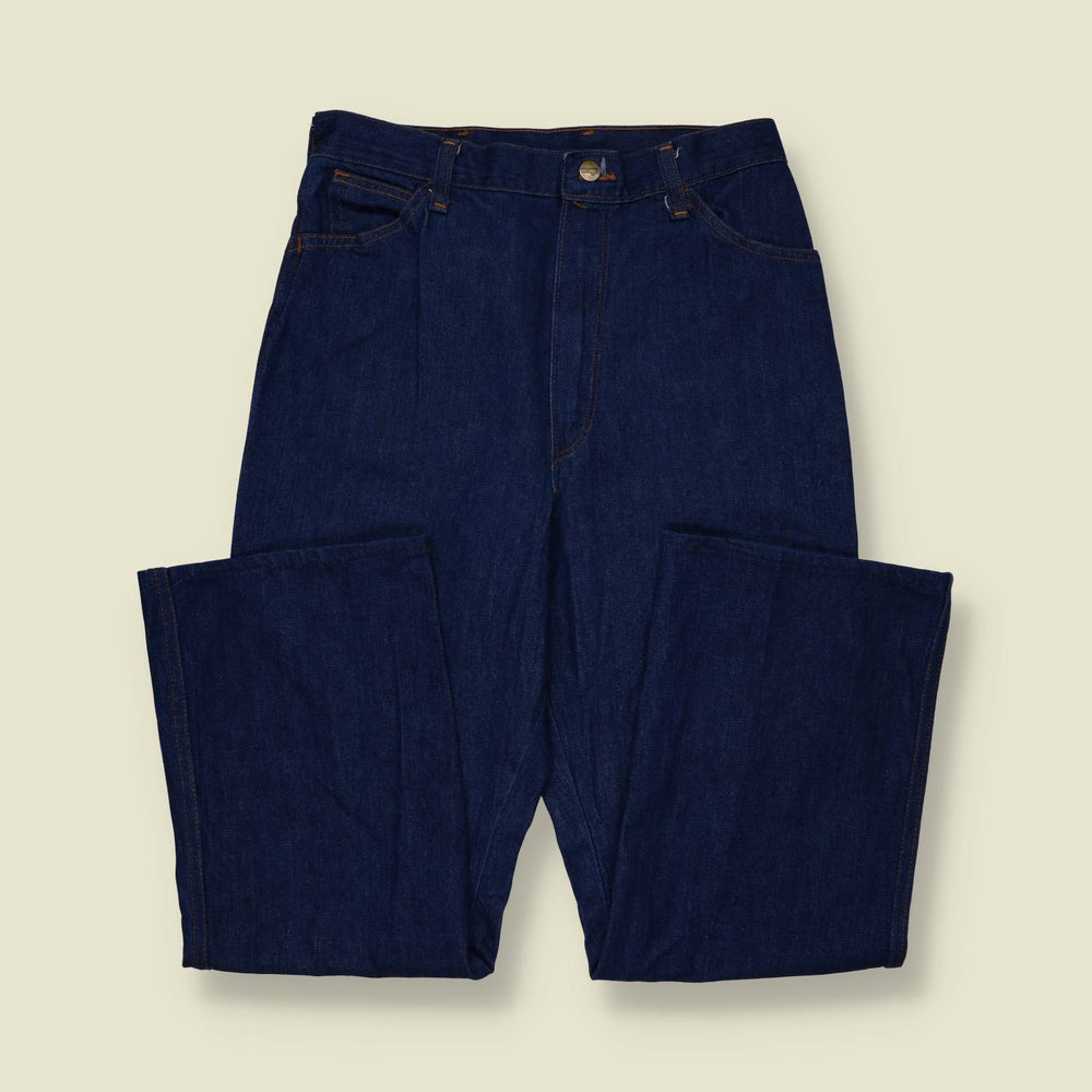 1970s | Wrangler | High-Waist Denim Flares - Blue - w28
