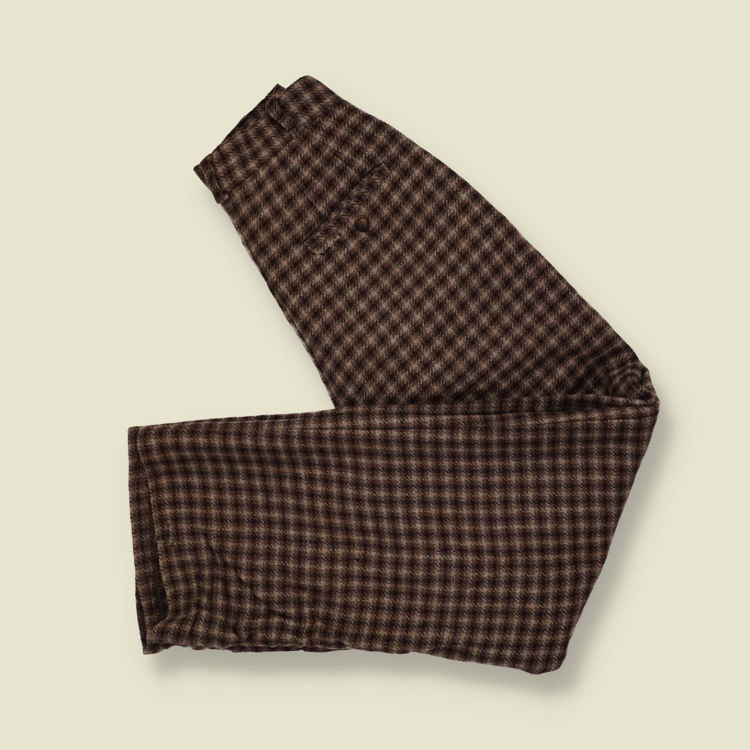 1990s | Gap | Houndstooth Tapered Trousers - Brown - w24