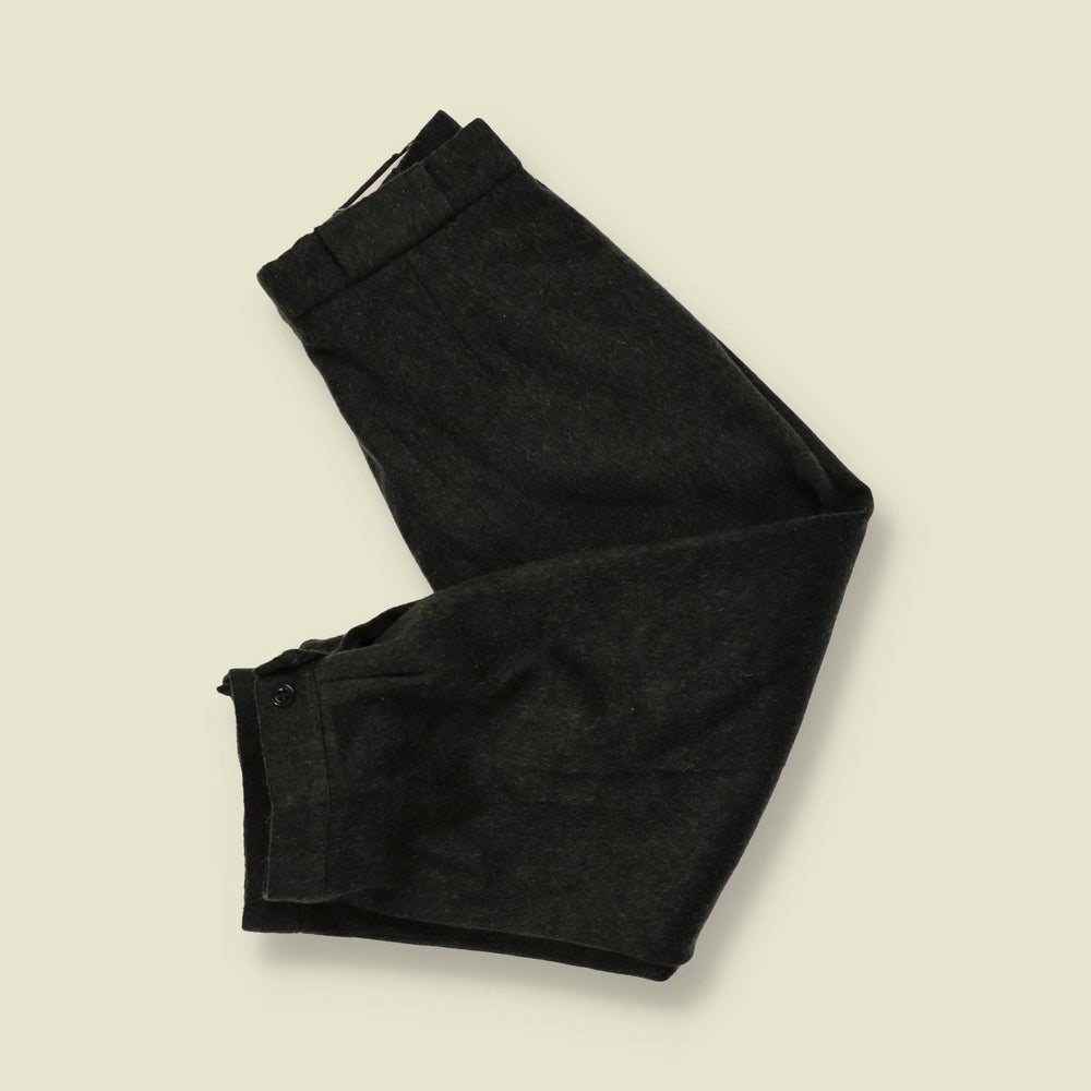 1980s | PWS | Tapered Trousers - Charcoal - w28