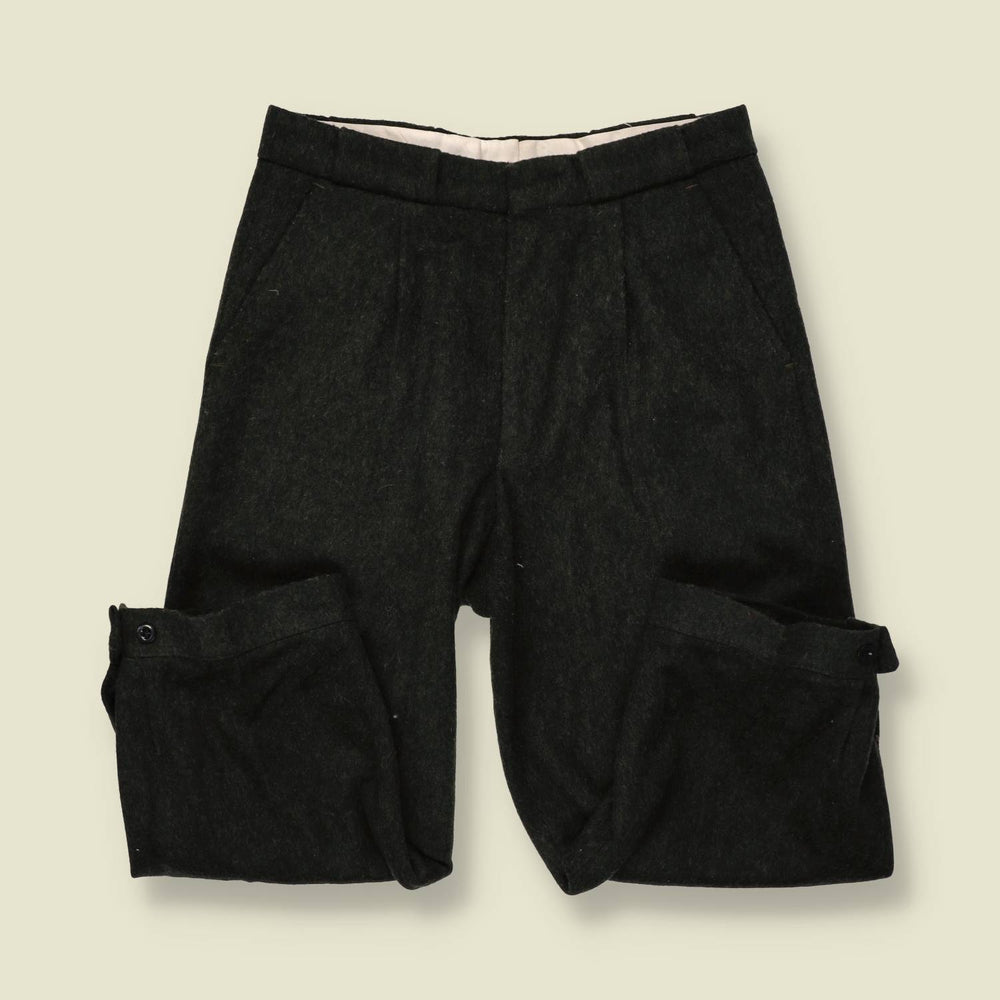 1980s | PWS | Tapered Trousers - Charcoal - w28