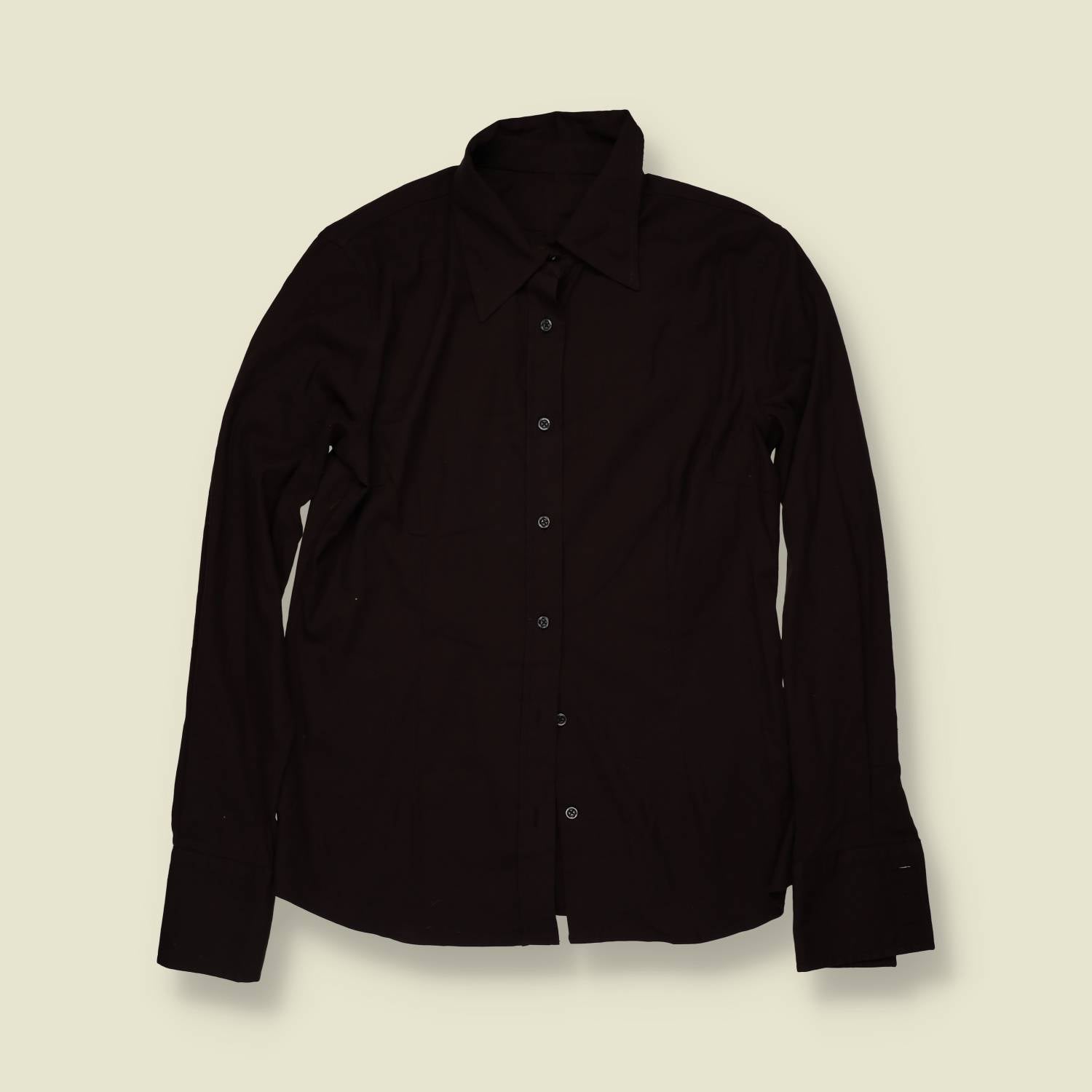 1970s | Black Fitted Blouse - 10