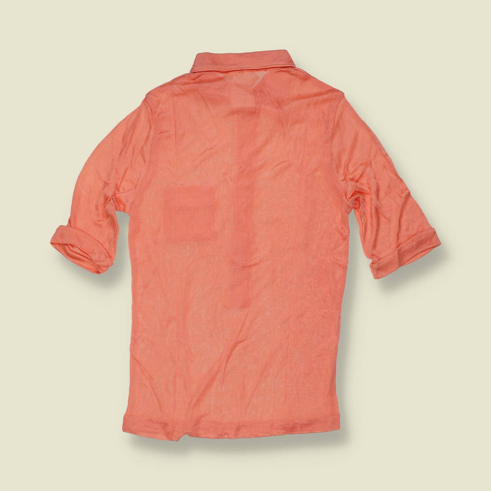 1970s | TGL | Coral Acetate Blouse - 2
