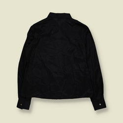 1970s | Tru | Black Polyester Blouse - 14
