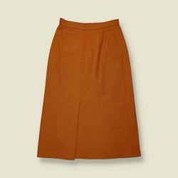 1970s | Tan Wool Blend Skirt - w26