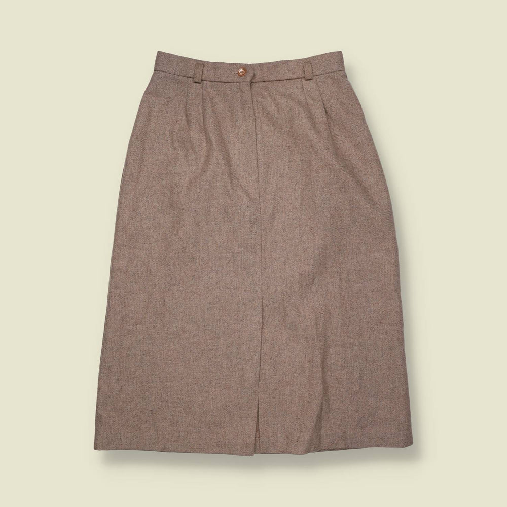 1970s | Grey Wool Blend Skirt - w26