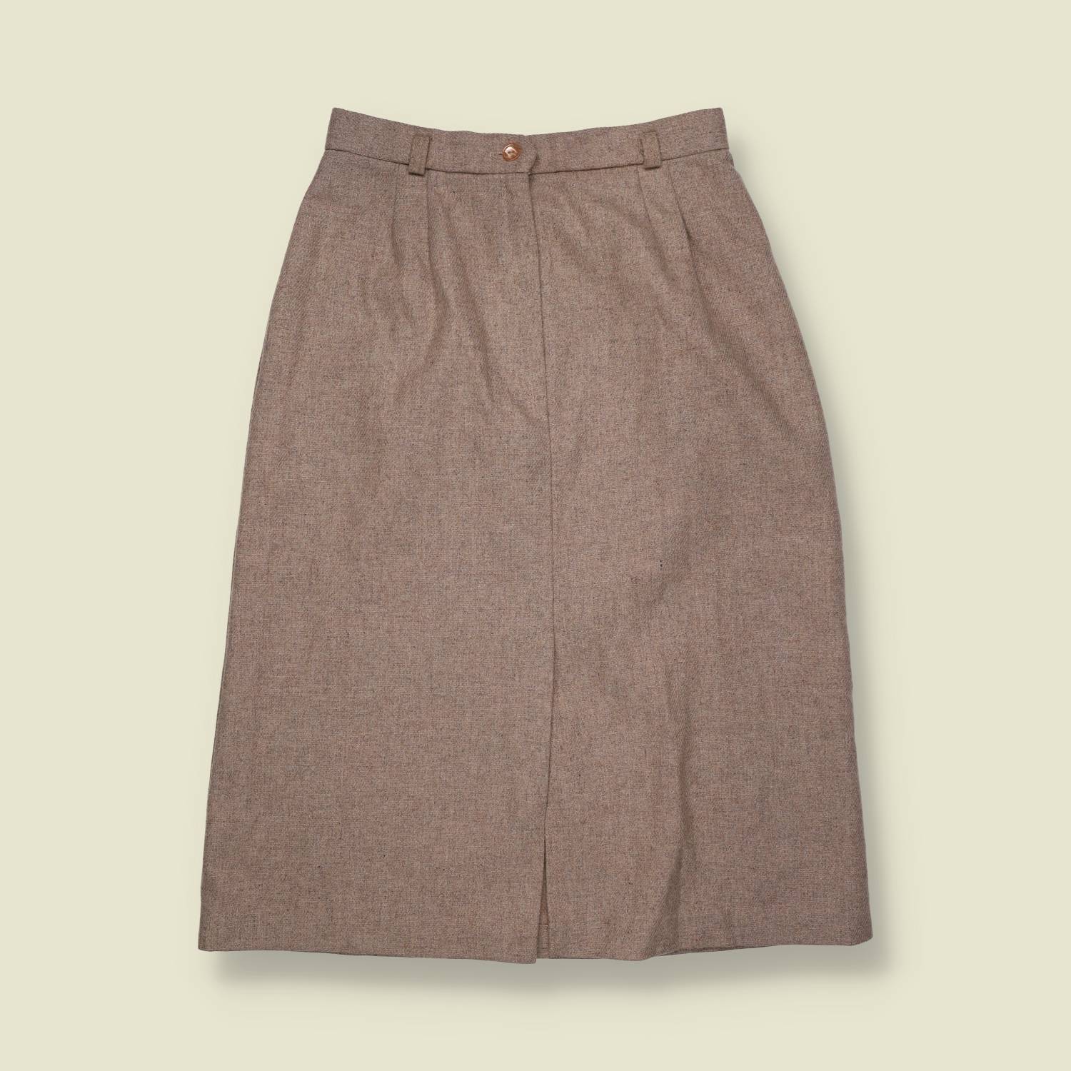1970s | Grey Wool Blend Skirt - w26