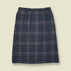 1970s | Pendleton | Check Wool Skirt - Grey - w32