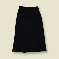 1970s | Dark Navy Wool Blend Skirt - w24