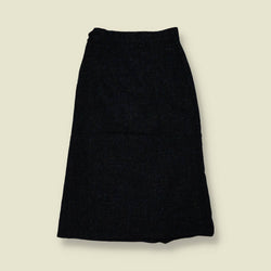 1970s | Dark Navy Wool Blend Skirt - w24