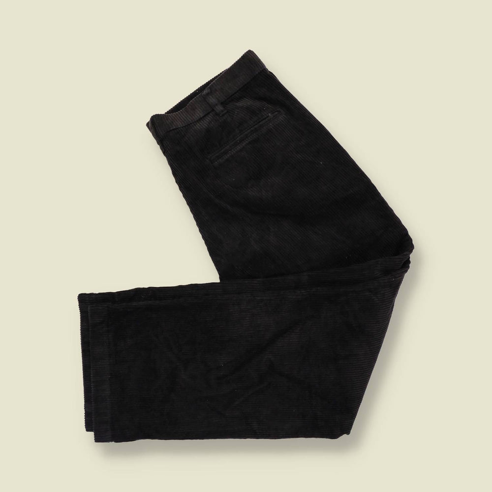 1980s | Corduroy Trousers | Black - w34
