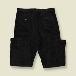 1980s | Corduroy Trousers | Black - w34
