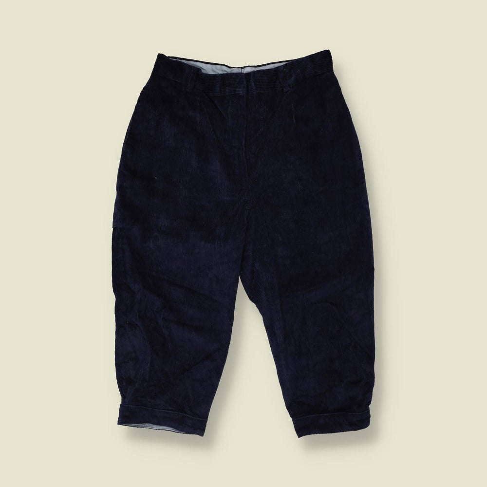 1980s | Corduroy Cropped Trousers | Purple - w30