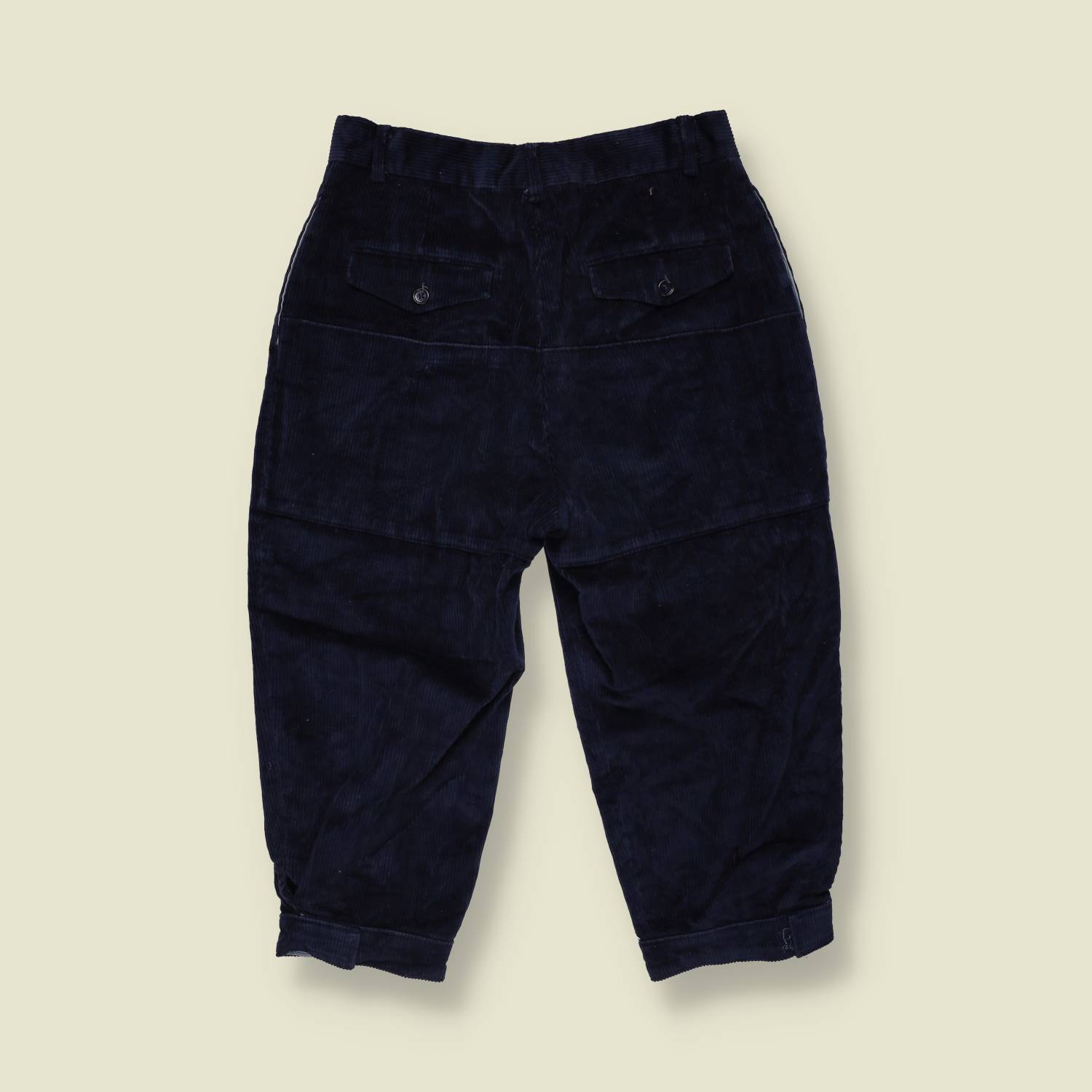 1980s | Corduroy Cropped Trousers | Purple - w30