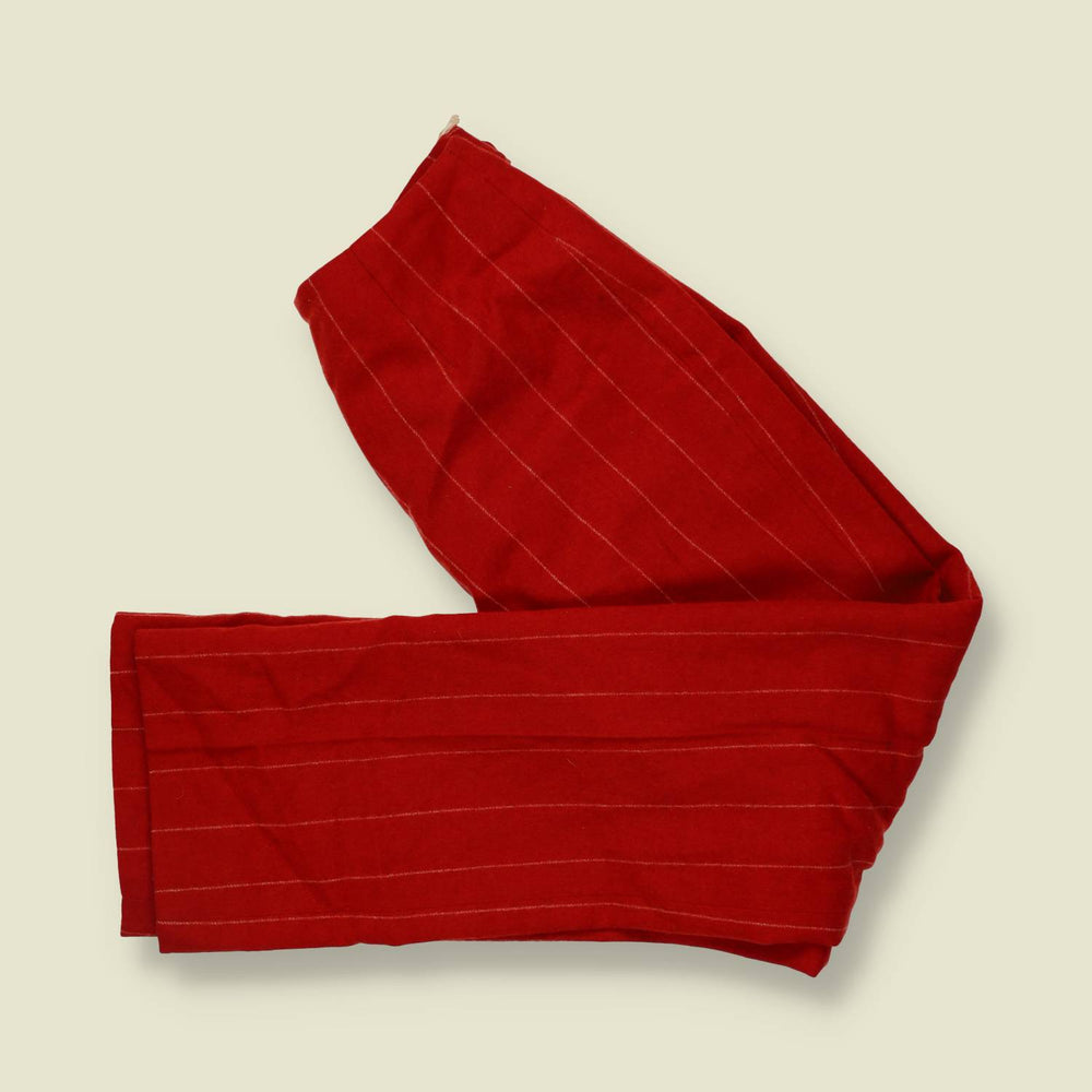 1970s | Evan Picone | Pinstripe Trousers | Red - w25