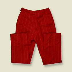 1970s | Evan Picone | Pinstripe Trousers | Red - w25