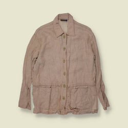 1990s | The Limited | Linen Shacket | Beige - 14