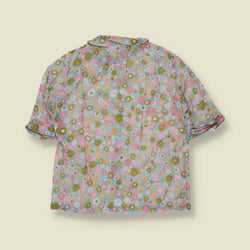 1960s | Cotton Blend Blouse | Floral - 10