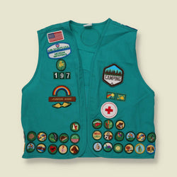 2000s | Girl Scouts | Patch Waistcoat | Green - 14