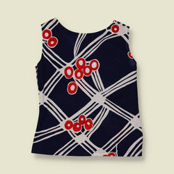 1970s | Polyester Sleeveless Blouse - 10