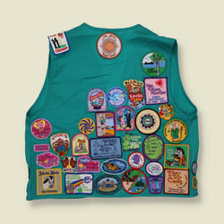 2000s | Girl Scouts | Patch Waistcoat | Green - 14