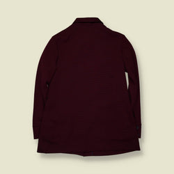 1970s | Micro Stripe Blouse Jacket | Burgundy - 14