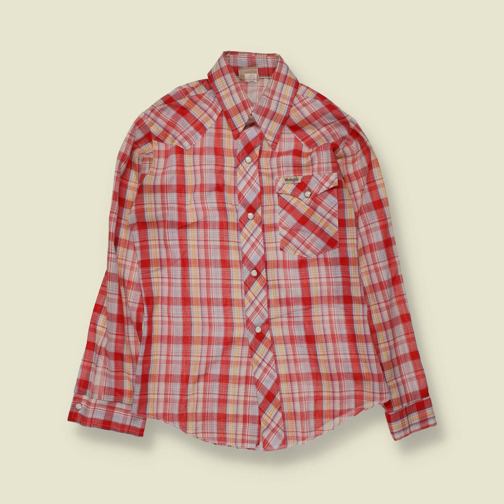1970s | Wrangler | Plaid Western Blouse | Red - 6