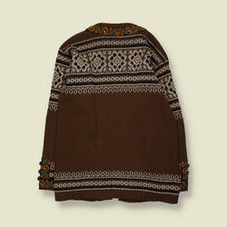 1970s–1980s | Nordstrikk | Norwegian Nordic Knit Cardigan | Brown – Made in Norway - 16